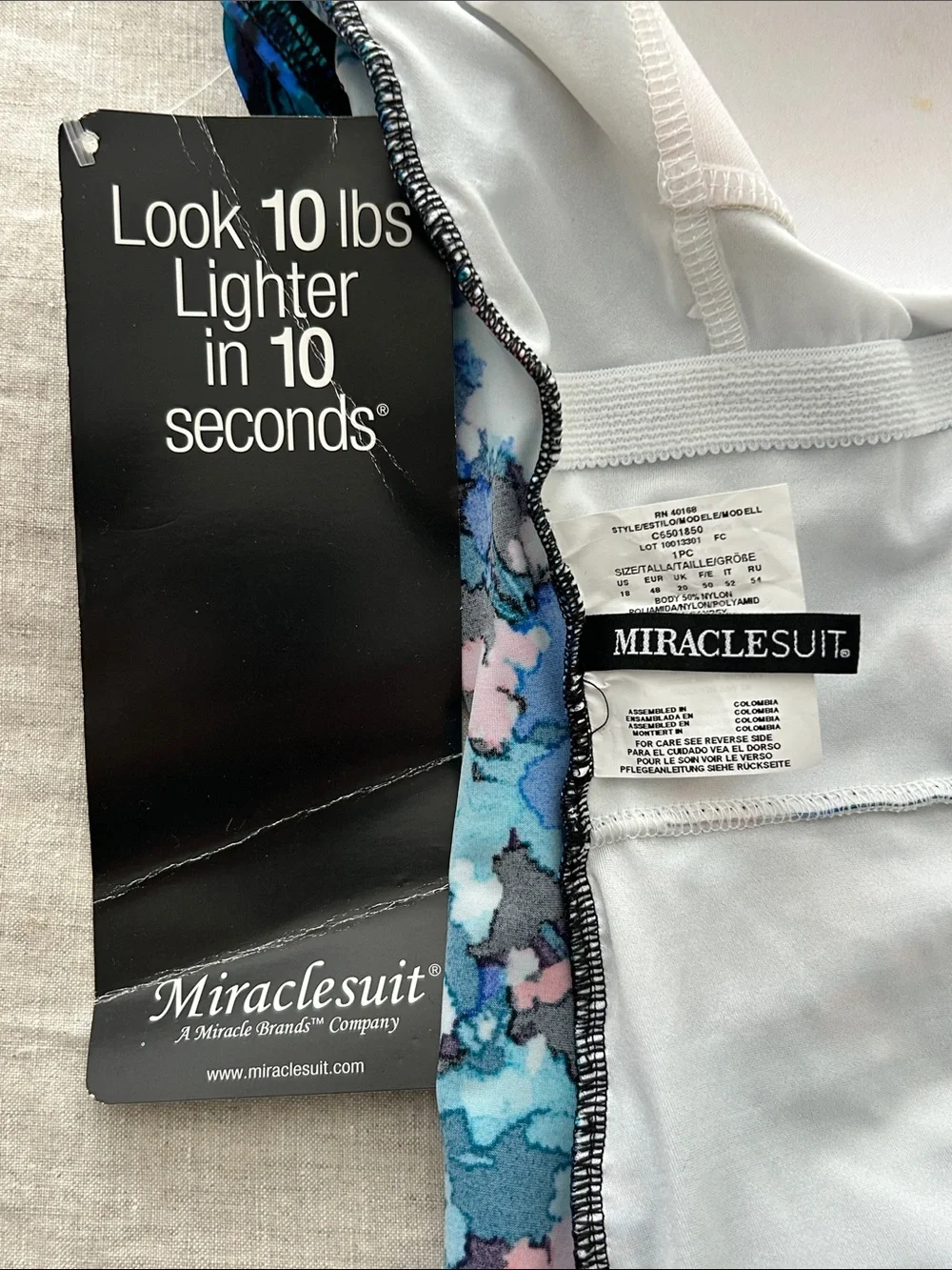 Miraclesuit Floral V-Neck One-Piece Swimsuit. New with tags. Size 18